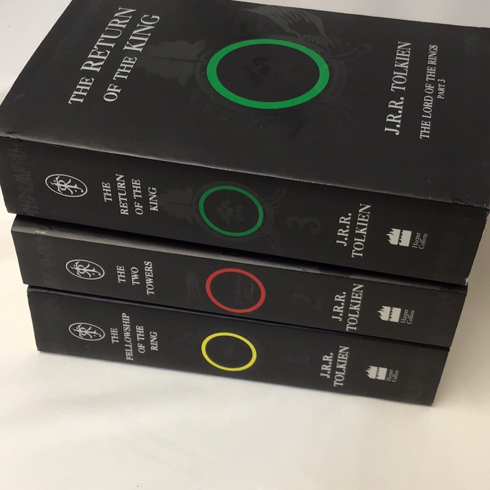 Lord of the Rings Trilogy books 1999 paperback trio JRR Tolkien set